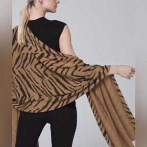 Cashmere Blend Animal Print Wrap WHBM
